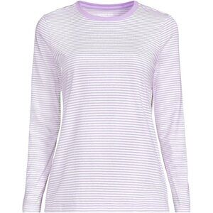 Lands' End Supima Cotton Crewneck T-shirt - Misses Medium/Tall